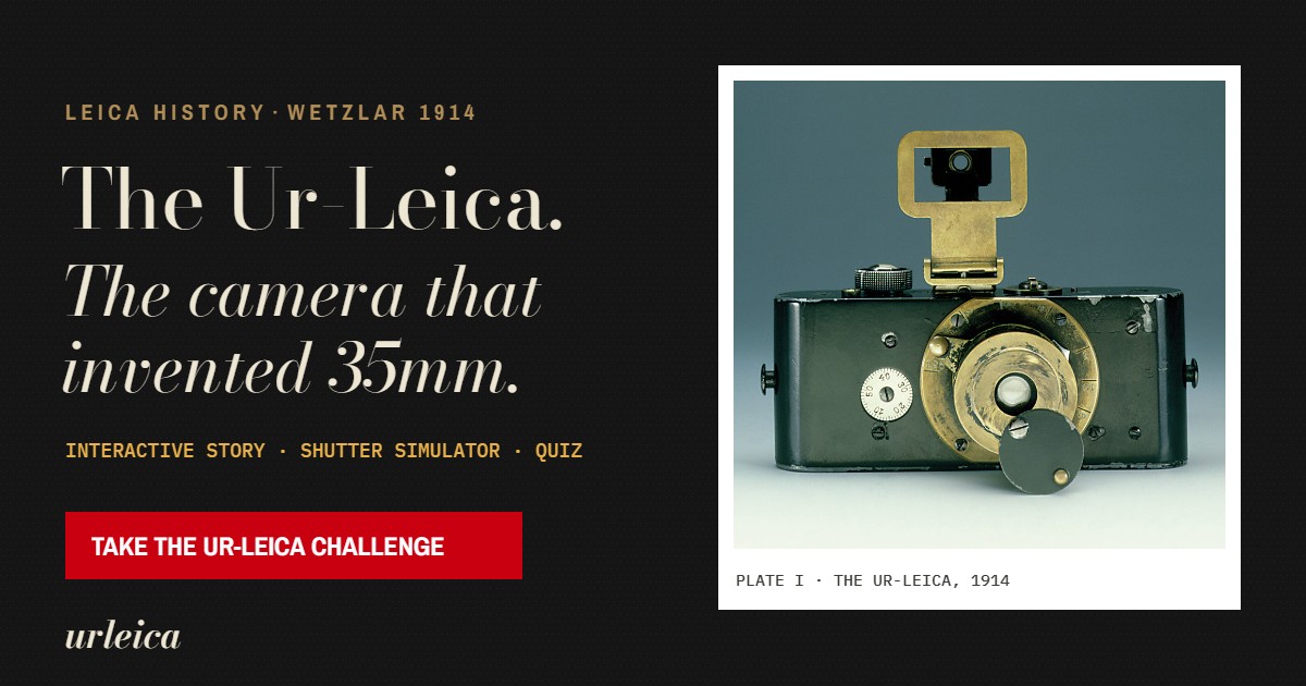 The Ur-Leica: the camera that invented 35mm